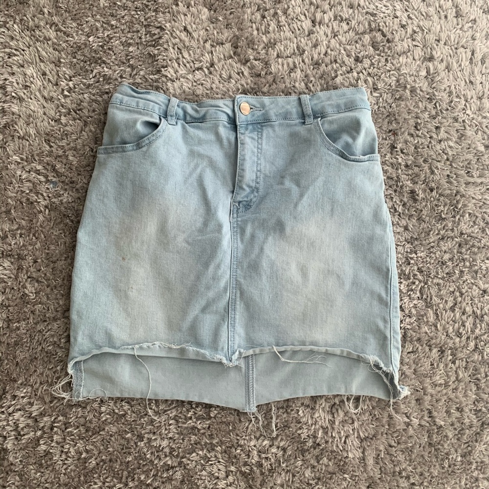 Light Blue Denim Skirt